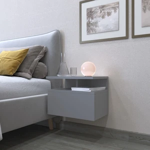 Venüs Komodin, Duvara Monte, 45 Cm, Sis Gri 