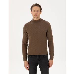 Pierre Cardin Erkek Coconut Slim Fit Yarım Balıkçı Yaka Triko Kazak 50300524-VR153