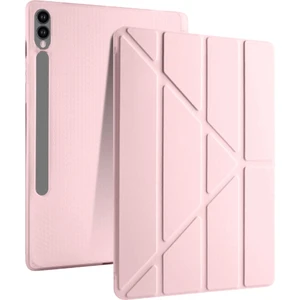 Galaxy Tab S10 Plus Uyumlu 12,4 Inç Kılıf Fuchsia Akıllı Kalem Bölmeli Standlı Tri Folding Smart Kılıf