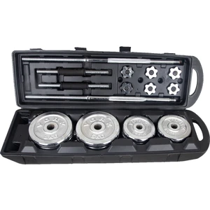 Çantalı Döküm Plaka Dambıl Seti 50 kg Siyah Dumbbell Set