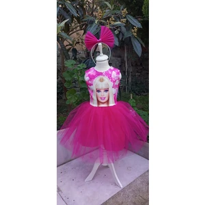 Niliya Çocuk Giyim Barbie Baskılı Tütü Elbise