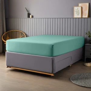 Pamuk 62 Tel Okotex  Sertifikalı 90 x 190+30  cm  Yükseklik Tek Kişilik Lastikli Çarşaf