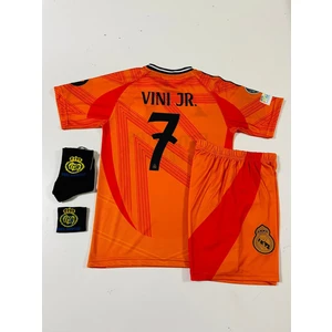 Real Madrid 2024-25 Yeni Sezonu Vini Jr. Deplasman Forması 4'lü Set (Armalı)