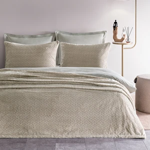 Lines Çift Kişilik Yatak Örtüsü - Bej