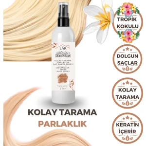 Lar Herbal Paraben İçermeyen, Keratin İçeren Kolay Tarama ve Parlaklık Veren Saç Bakım Spreyi- 210ml