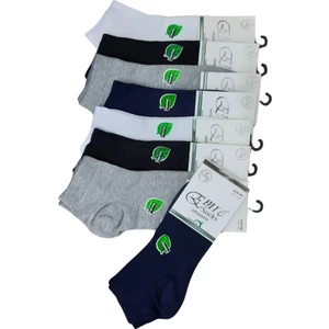 Emre Socks 6 Çift Bambu Kısa Spor Dikişsiz Burunlu Erkek Patik Çorap - Renkli