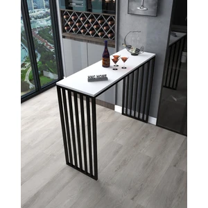 Hnc Home Bar Masası Metal Iskeletli Yüksek Mutfak Yemek Masası Dresuar Kahve Köşesi
