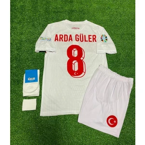 Türkiye Euro 2024 Arda-Güler 8 Numara Çocuk Forması 4'lü Set (Beyaz)