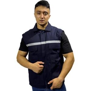 Bafaco Tekstil Gabardin 7/7 Reflektörlü Kışlık Yelek