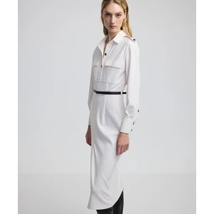 Kemerli Gömlek Yaka Elbise IW6240002235018