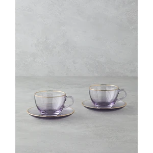 English Home Blaze Cam 4 Parça 2 Kişilik  Fincan Takımı 240 ml Mor
