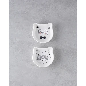English Home Mingle Mingle Seramik 2'li Kase 14 cm Beyaz