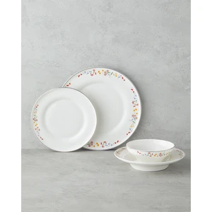 Floral Symphony Bone Porselen Yemek Takımı 24 Parça 6 Kişilik Renkli