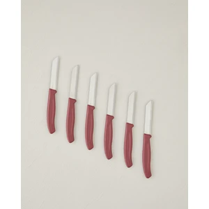 English Home Bertrand Paslanmaz Çelik 6'lı Bıçak 8 cm Kırmızı
