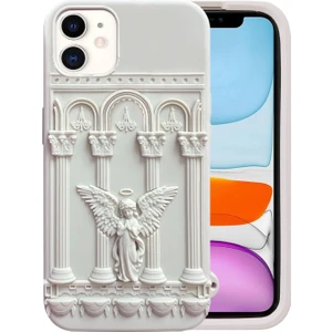 Apple iPhone 12 Kılıf Praying Angel Bej