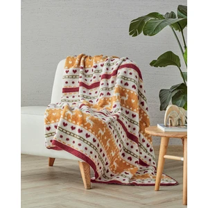 English Home Love Deers Akrilik Tv Battaniye 130X170 cm Kırmızı