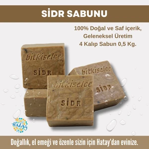 Doğal Sidr Sabunu - Geleneksel Yöntemlerle Üretilmiş Cilt ve Saç Bakımı 450 gr. (4 adet sabun)