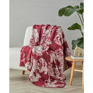 Forest Toile Akrilik Tv Battaniye 130X170 cm Kırmızı