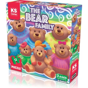 KS Games The Bear Family Pre School Puzzle 12 Parça