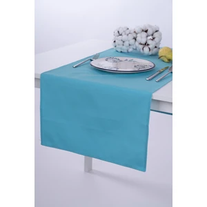 ALTINPAMUK Keten Runner Leke Tutmaz Kumaş Turkuaz 40x140