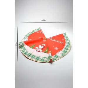 Premium Lüx Ağaç Örtüsü 90*90 Cm Yeşil-Kırmızı