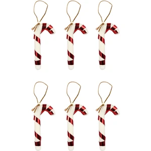 6lı Şeker Kamışı Yılbaşı Süs 8cm