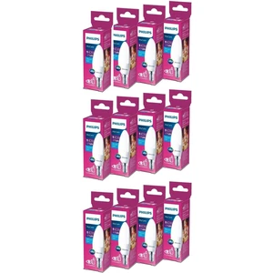 LED 40W Mum Ampul Beyaz Işık E14 İnce Duylu 12'li