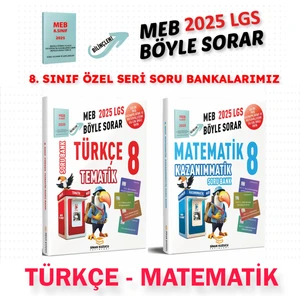 Sinan Kuzucu Yayınları 8. Sınıf LGS Türkçe Tematik - Matematik Kazanım Matik 2'li Soru Bankası Seti