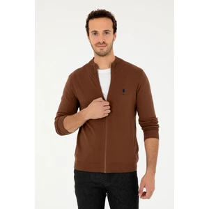 U.S. Polo Assn. Erkek Kahverengi Hırka (Triko) 50293526-VR029