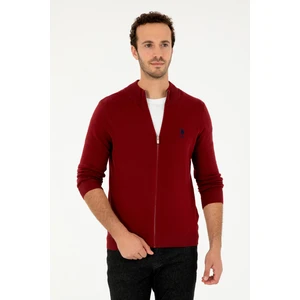 U.S. Polo Assn. Erkek Bordo Hırka (Triko) 50293526-VR014