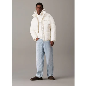 Calvin Klein Jeans Chenılle Puffer Krem Erkek Mont J30J326101YBI