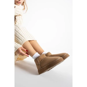 Mely Vizon Süet Kalın Tabanlı Içi Kürklü Kadın Bot