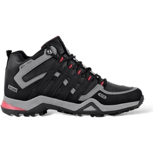 Erkek Kışlık Trekking Spor Bot Siyah - Kırmızı