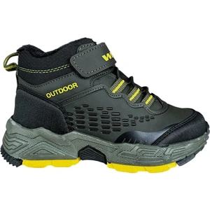 Cırtlı İçi Yünlü Soğuk Geçirmez Outdoor Günlük Çocuk Bot HAKİ - SARI