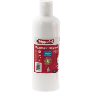 | Parmak Boyası, Parmak ve Fırça ile Kullanıma Uygun, Çocuklar Için Güvenli Boya, 500 Ml, Beyaz