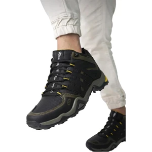 Erkek Kışlık Trekking Spor Bot Haki - Sarı