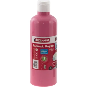 | Parmak Boyası, Parmak ve Fırça ile Kullanıma Uygun, Çocuklar Için Güvenli Boya, 500 Ml, Pembe