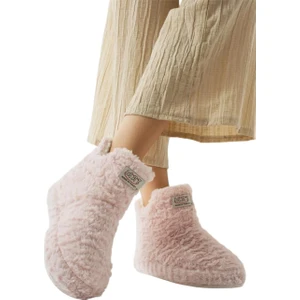 Kadın Panduf Kaydırmaz Taban Ev Botu Kalın Hafif Taban Pudra