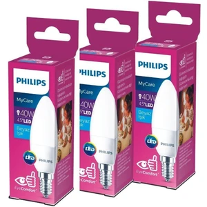 Led Mum Ampul Beyaz Işık E14 40W 3'lü Göz Konforu Sağlayan Tasarım