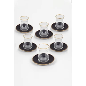 Black 12 Parça Çay Seti 132 cc