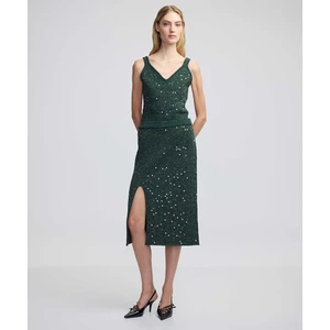Payet işlemeli midi etek IW6240004101070