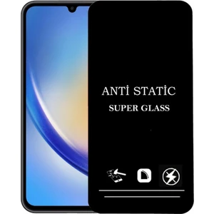Samsung Galaxy A34 Anti Statik Ekran Koruyucu Toz Tutmayan Kırılmaz Cam
