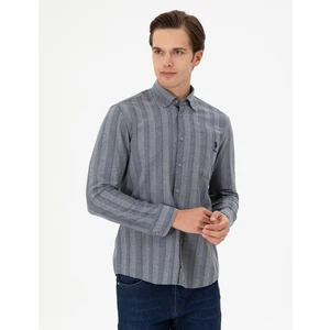 U.S. Polo Assn. Erkek Koyu Mavi Gömlek Desenli 50293467-VR032