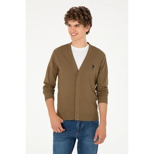 U.S. Polo Assn. Erkek Haki Hırka (Triko) 50293531-VR027