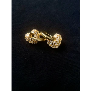 Çelik Zirkon Taşlı Kalp Küpe