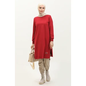 Sefa Merve Iki Iplik Spor Tunik 9104-01 Bordo