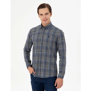 U.S. Polo Assn. Erkek Koyu Yeşil Gömlek Desenli 50293480-VR079