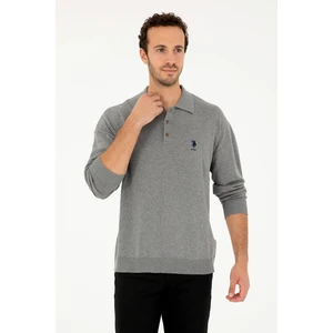 U.S. Polo Assn. Erkek Gri Melanj Kazak /Triko 50293506-VR086