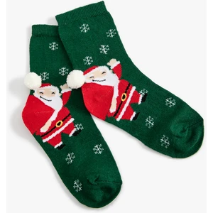 Yılbaşı Baskılı Soket Çorap