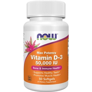 Now foods Vitamin D3 Max Potency 50,000 Iu 50 Softgels - Ithal